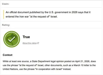 Iran War Request Israel True Fact Check.webp