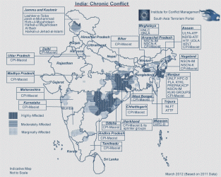 $India Chronic Conflict 2011 - Map.gif