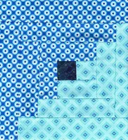 $Turquoise Singles Log Cabin Fields and Furrows4.webp