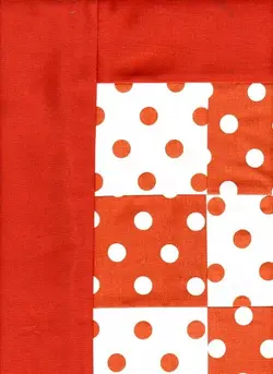 $Orange Dots Checkerboard Quilt Top4.webp