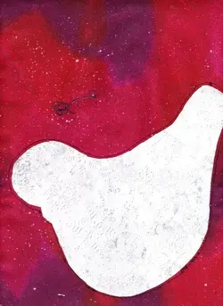 $Seal Applique against Northern Lights Medallion Quilt Top1.webp