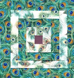 $Mexican Marketplace Log Cabin  Quilt Top 4.webp