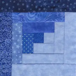 $My Blue Heaven Log Cabin Quilt10.webp