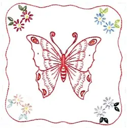 $Butterfly embroidery quilt7 Orange Butterfly.webp