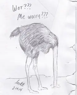 $Ostrich, head down under, becki.webp