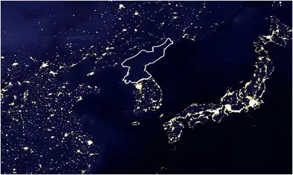 $North Korea at night.webp