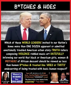 Donald Trump Barack Obama BITCHES HOES.webp