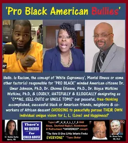 Dr. Umar Johnson Ph.D, Dr. Boyce Watkins Ph.D, Dr. Shonna Etienne, BULLIES.webp