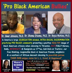 Dr. Umar Johnson Ph.D, Dr. Boyce Watkins Ph.D, Dr. Shonna Etienne, BULLIES.webp