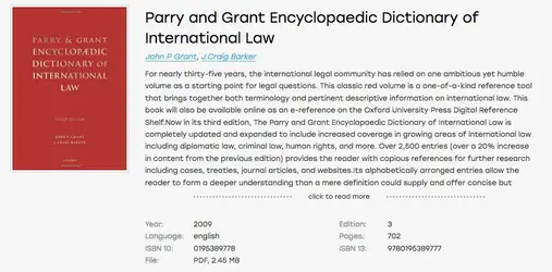 Parry & Grant Encyclopaedic Dictionary of International Law.webp