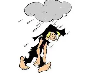 Joe Btfsplk storm clouds cartoon character.webp