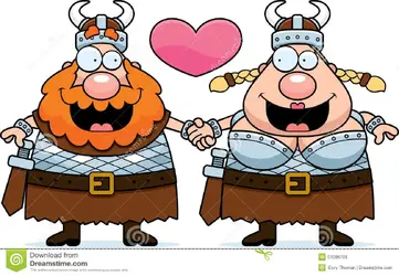 cartoon-viking-couple-illustration-holding-hands-love-51086706.webp