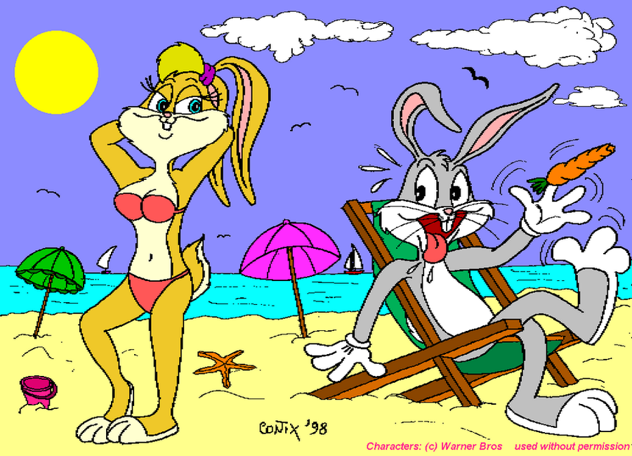 lola_and_bugs_on_beach_by_contix-d4bq2f8.png
