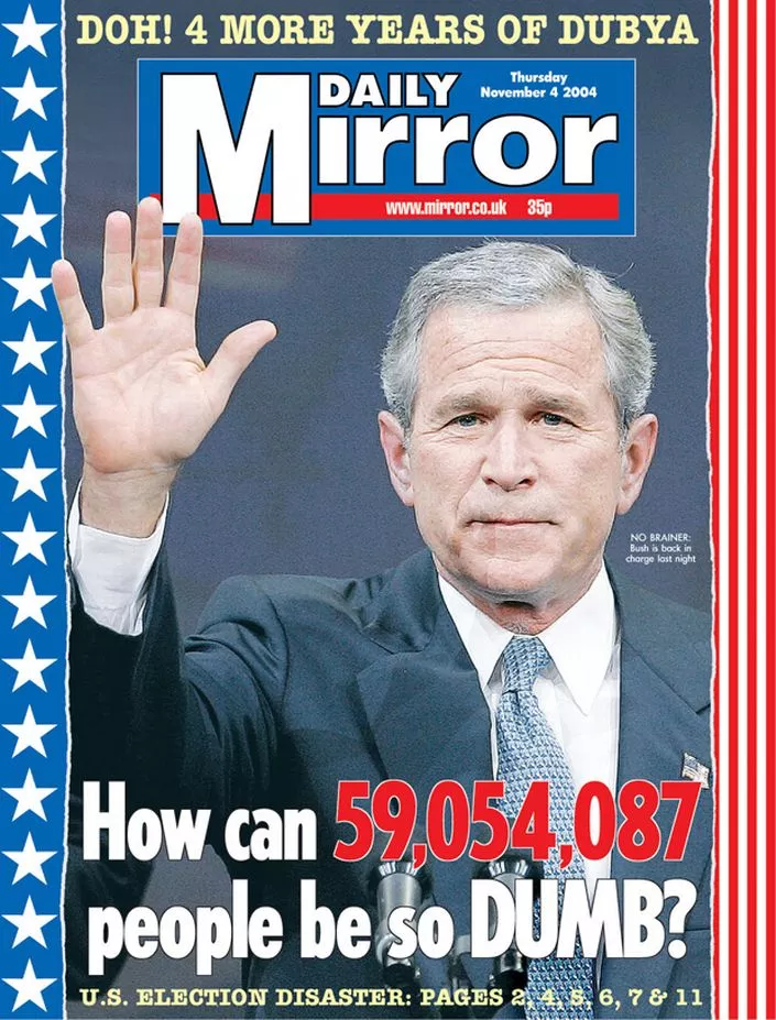 Daily-Mirror-front-page--Bush-reelected.jpg