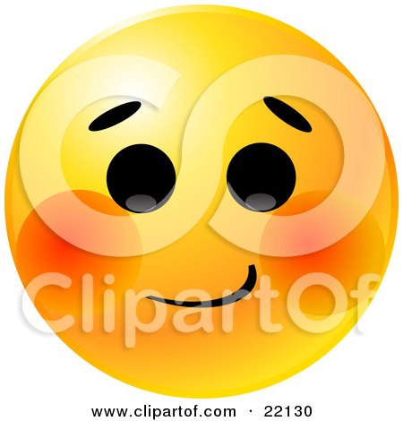 22130-Clipart-Illustration-Of-A-Yellow-Emoticon-Face-With-A-Bashful-Expression-And-Blushing-Red-Cheeks.jpg